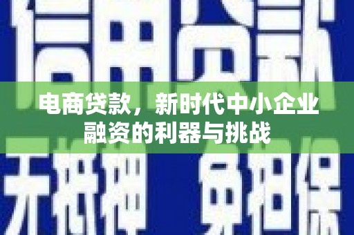 栖霞电商贷款，新时代中小企业融资的利器与挑战