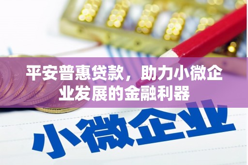 栖霞平安普惠贷款，助力小微企业发展的金融利器