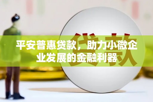 栖霞平安普惠贷款，助力小微企业发展的金融利器