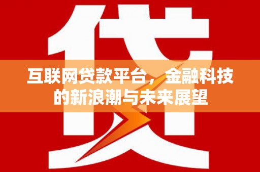 栖霞互联网贷款平台，金融科技的新浪潮与未来展望