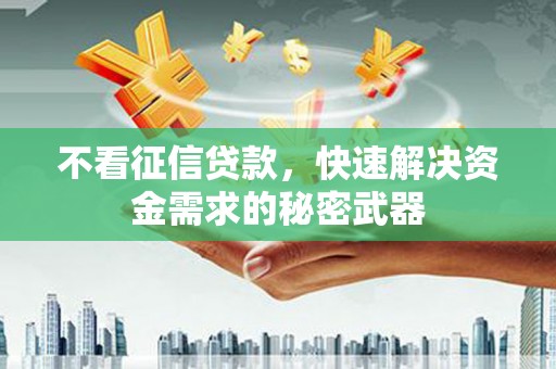 栖霞不看征信贷款，快速解决资金需求的秘密武器